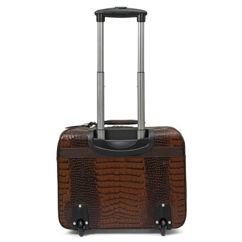 Croco Franzy Leather Trolley - Date