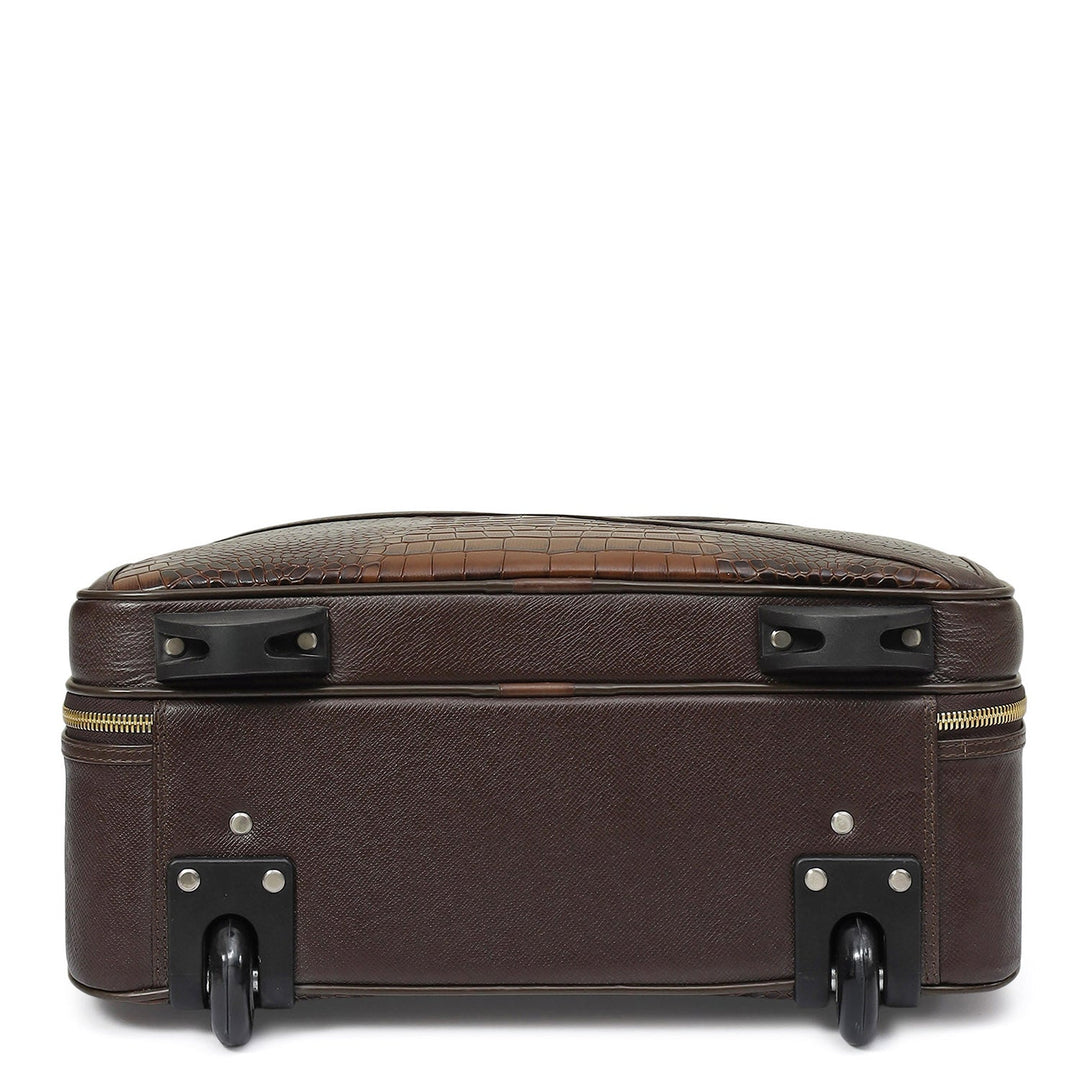 Croco Franzy Leather Trolley - Date