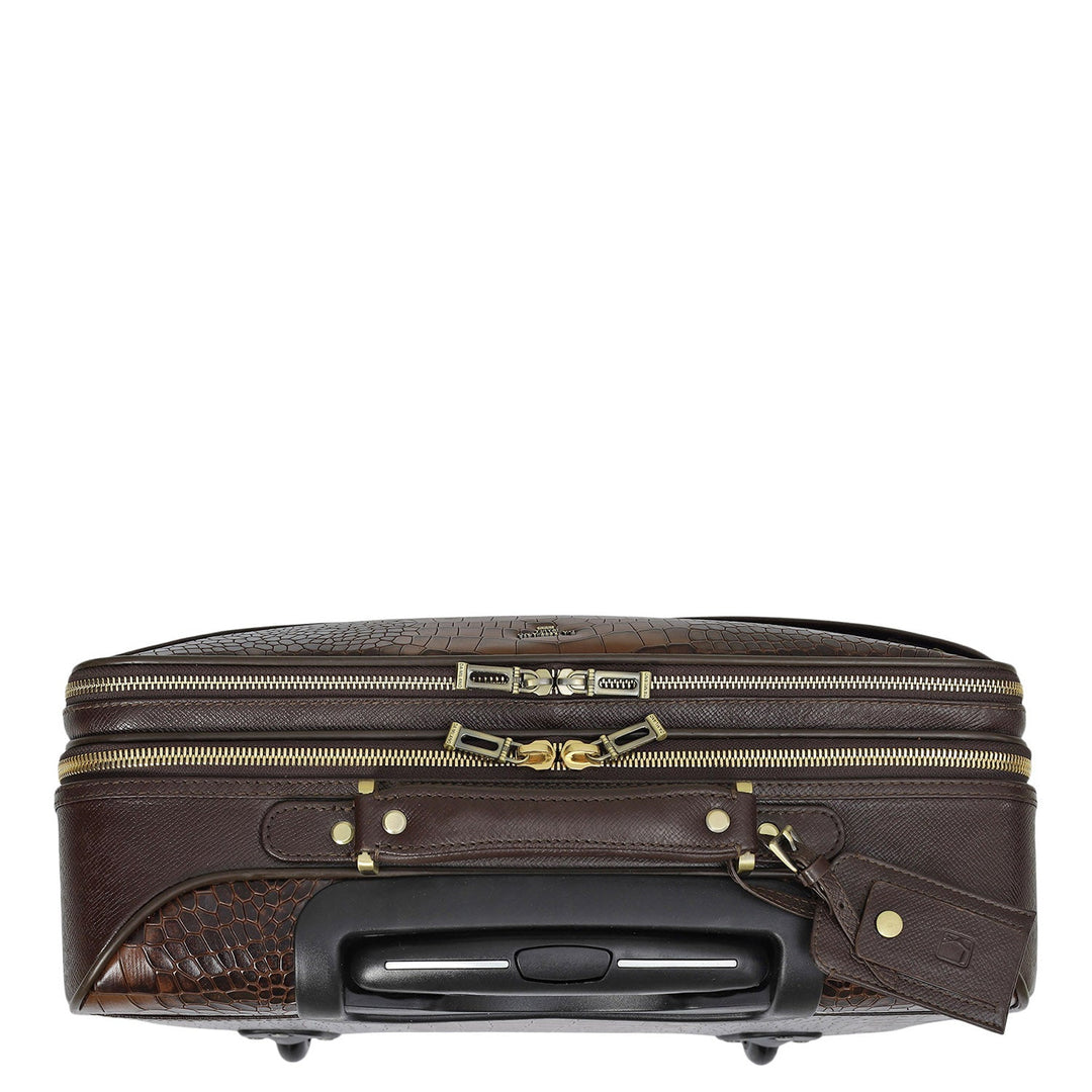 Croco Franzy Leather Trolley - Date