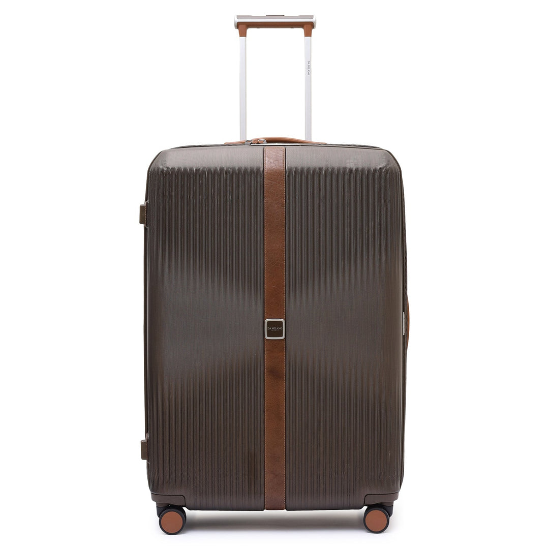 PC Elephant Leather Check-in Large Trolley - Bronze & Cognac
