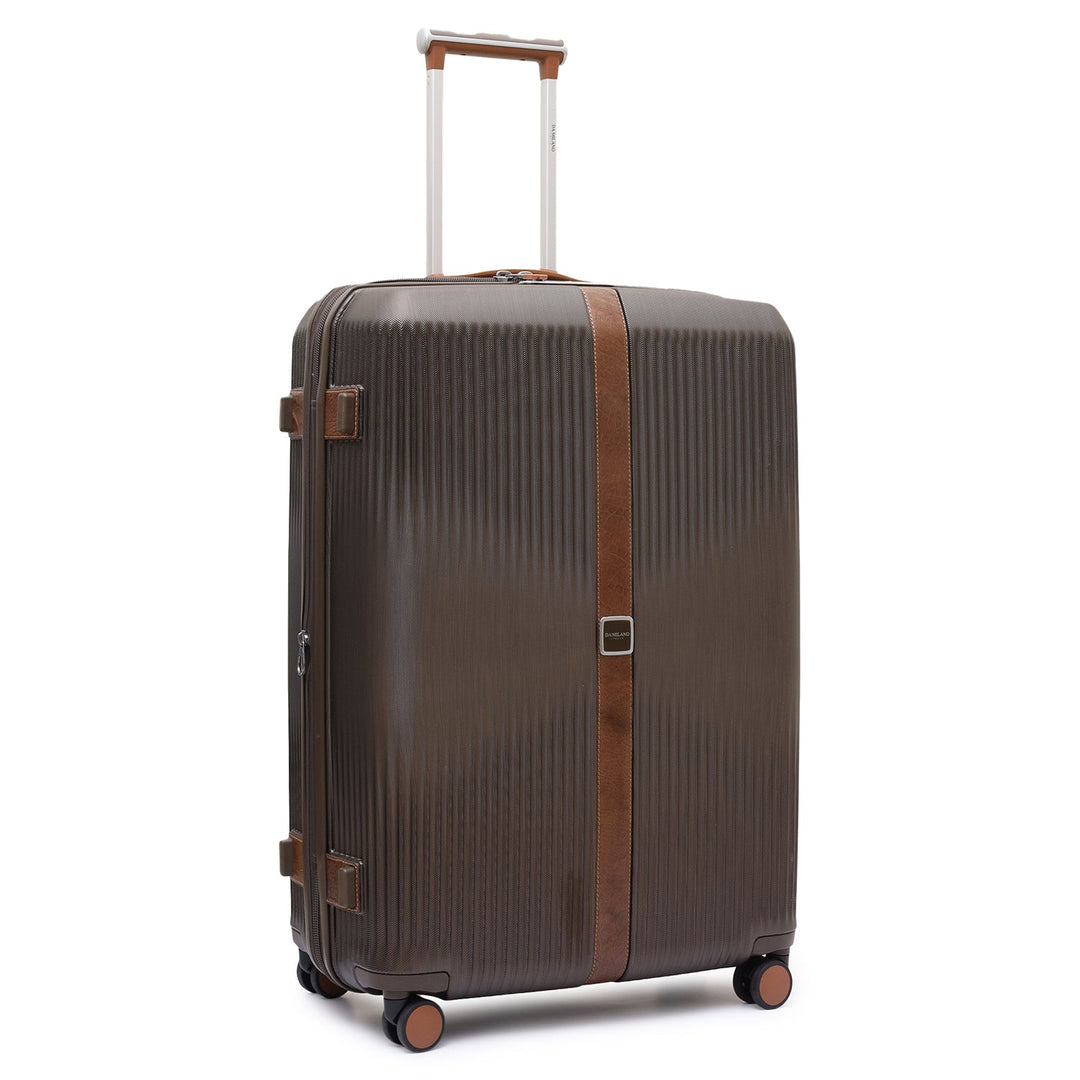 PC Elephant Leather Check-in Large Trolley - Bronze & Cognac