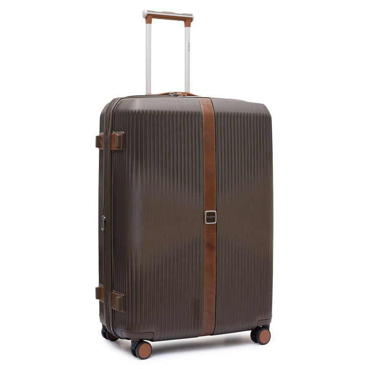 PC Elephant Leather Check-in Large Trolley - Bronze & Cognac