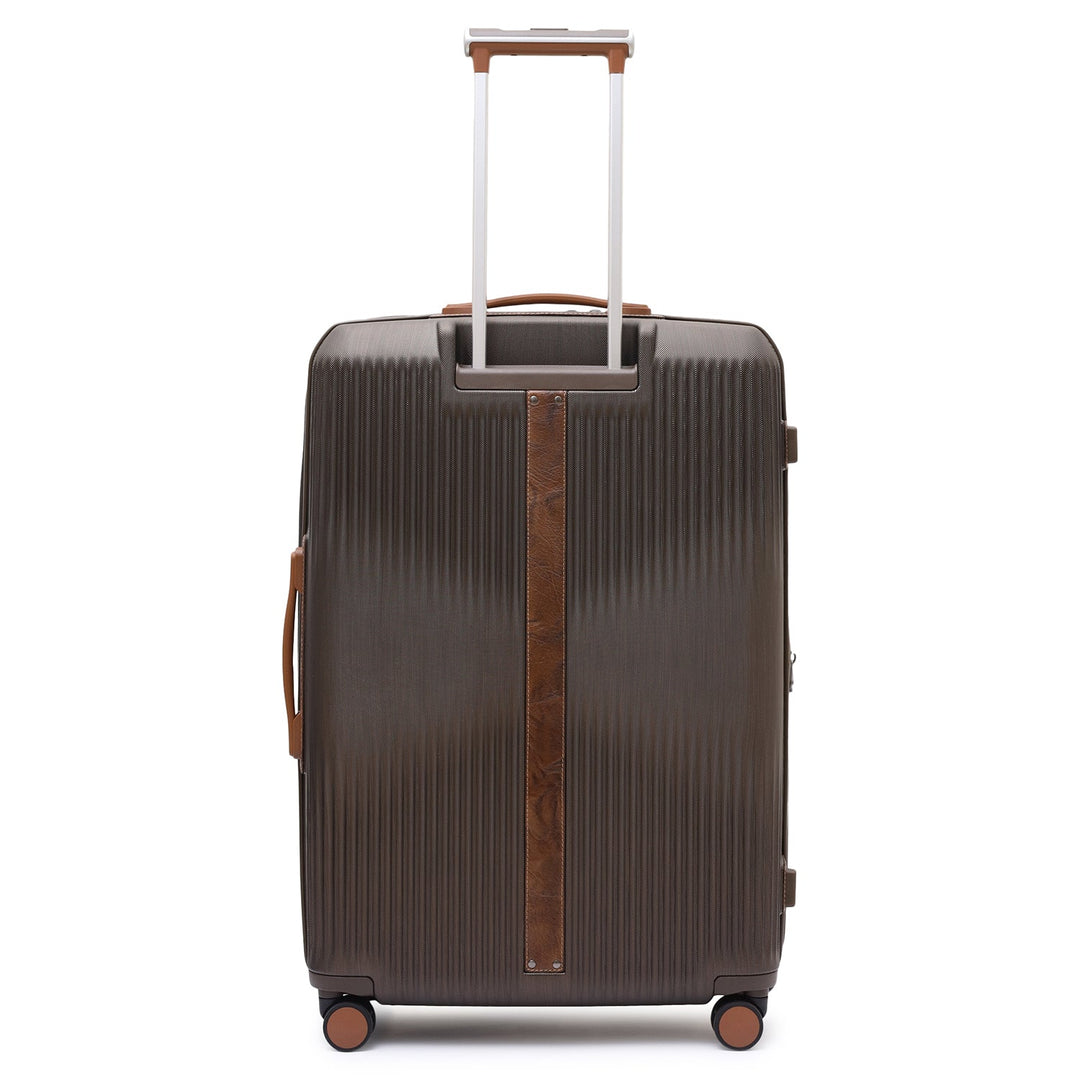 PC Elephant Leather Check-in Large Trolley - Bronze & Cognac