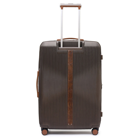 PC Elephant Leather Check-in Large Trolley - Bronze & Cognac