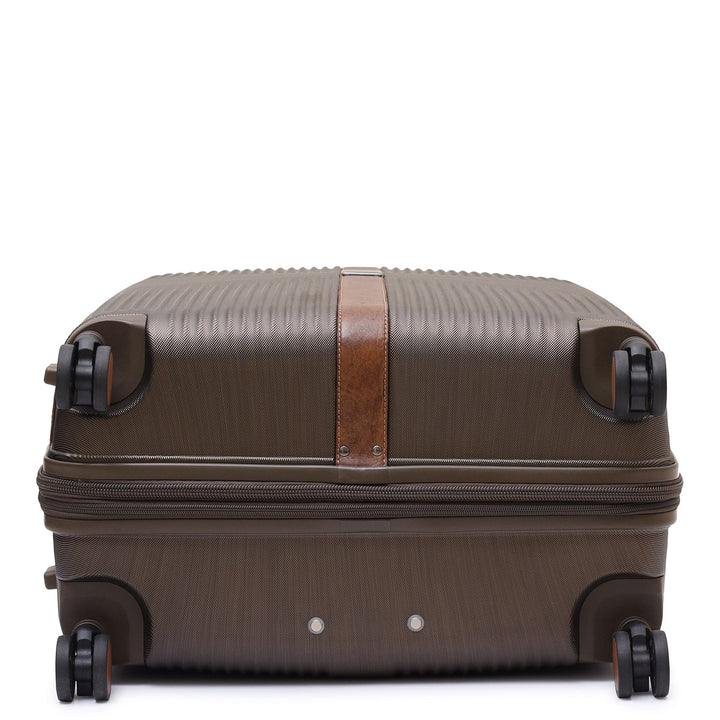PC Elephant Leather Check-in Large Trolley - Bronze & Cognac