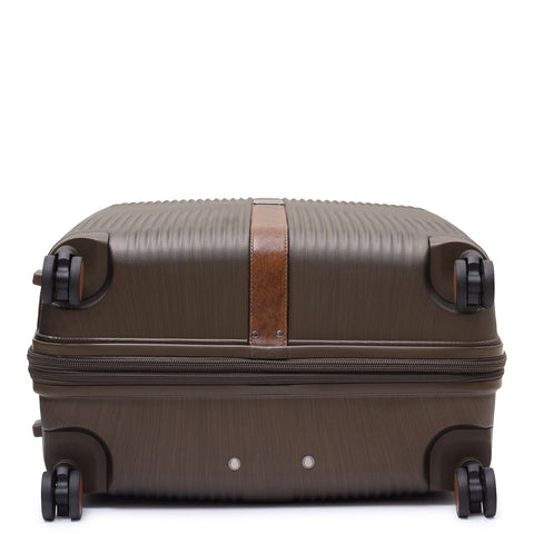 PC Elephant Leather Check-in Large Trolley - Bronze & Cognac