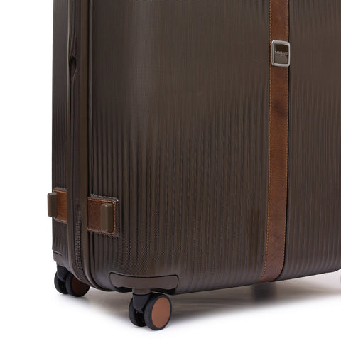 PC Elephant Leather Check-in Large Trolley - Bronze & Cognac
