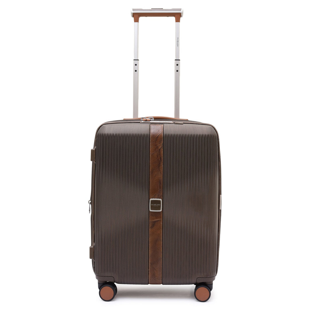 PC Elephant Leather Cabin Trolley - Bronze & Cognac