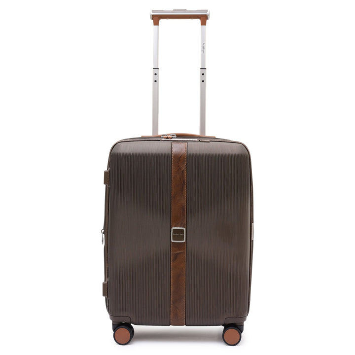 PC Elephant Leather Cabin Trolley - Bronze & Cognac