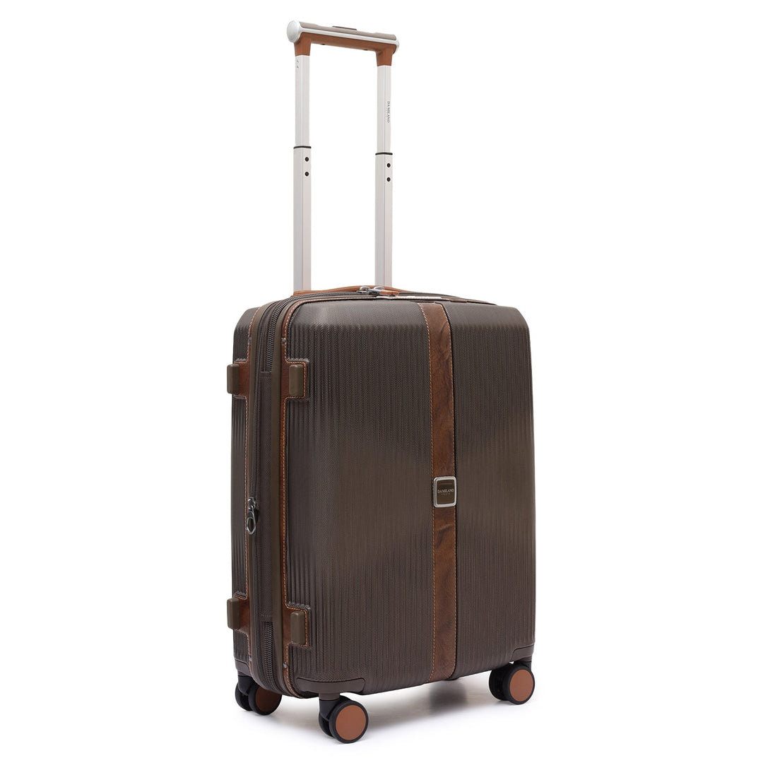 PC Elephant Leather Cabin Trolley - Bronze & Cognac