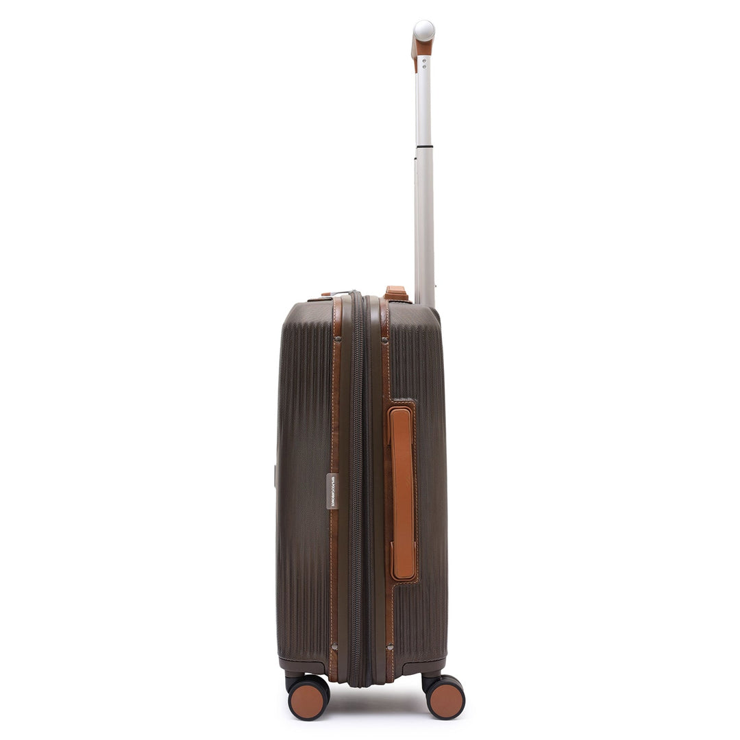 PC Elephant Leather Cabin Trolley - Bronze & Cognac