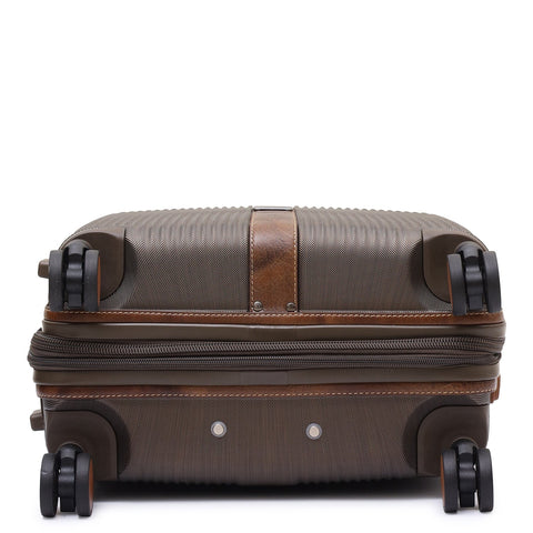 PC Elephant Leather Cabin Trolley - Bronze & Cognac