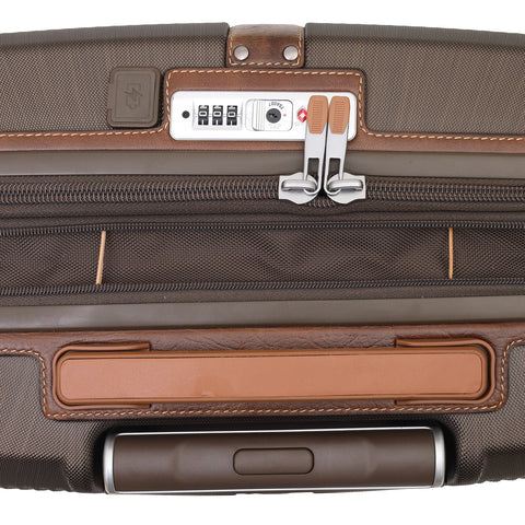 PC Elephant Leather Cabin Trolley - Bronze & Cognac