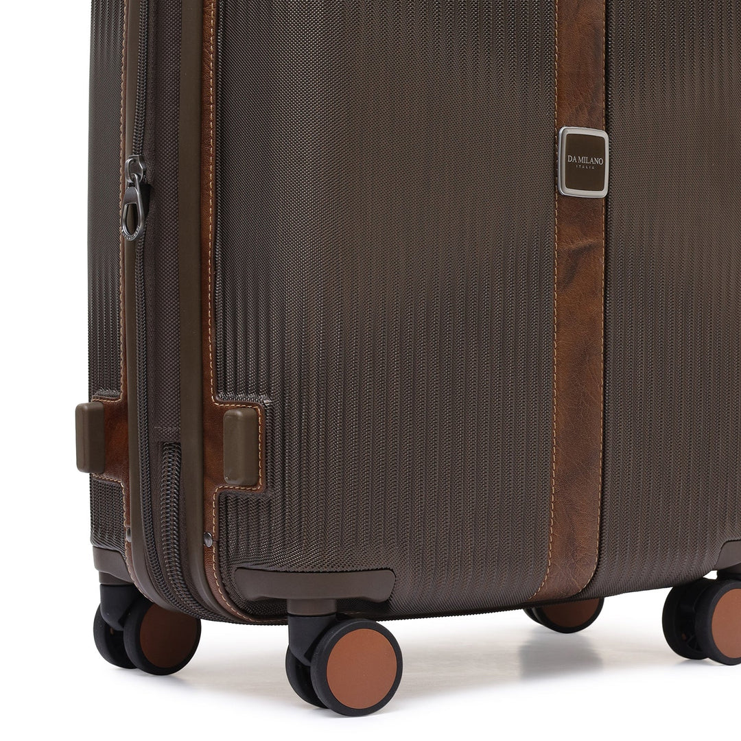 PC Elephant Leather Cabin Trolley - Bronze & Cognac