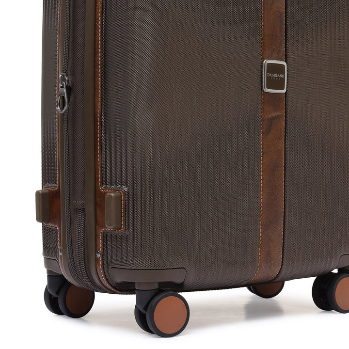 PC Elephant Leather Cabin Trolley - Bronze & Cognac