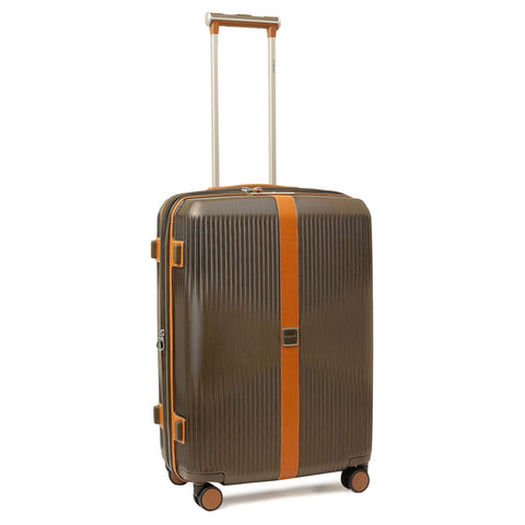 Medium PC Wax Leather Trolley - Bronze & Orange