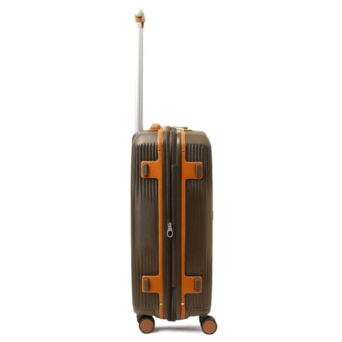 Medium PC Wax Leather Trolley - Bronze & Orange