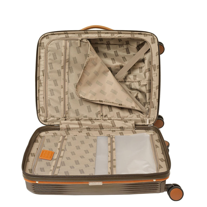 Small PC Wax Leather Trolley - Bronze & Orange