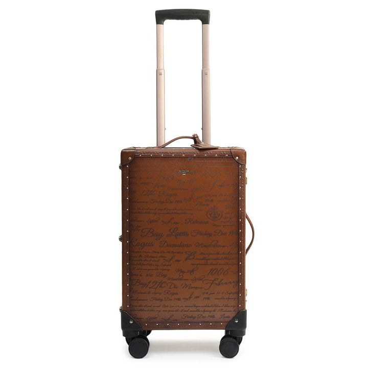Signato Leather Trunk Trolley - Cognac