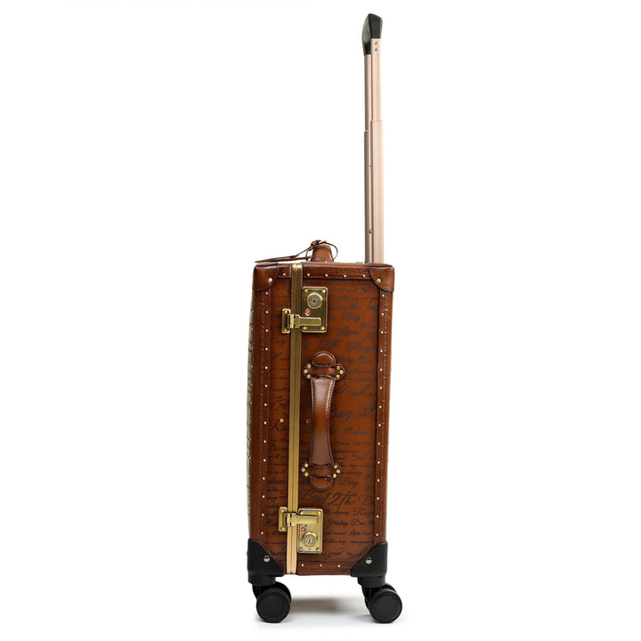 Signato Leather Trunk Trolley - Cognac