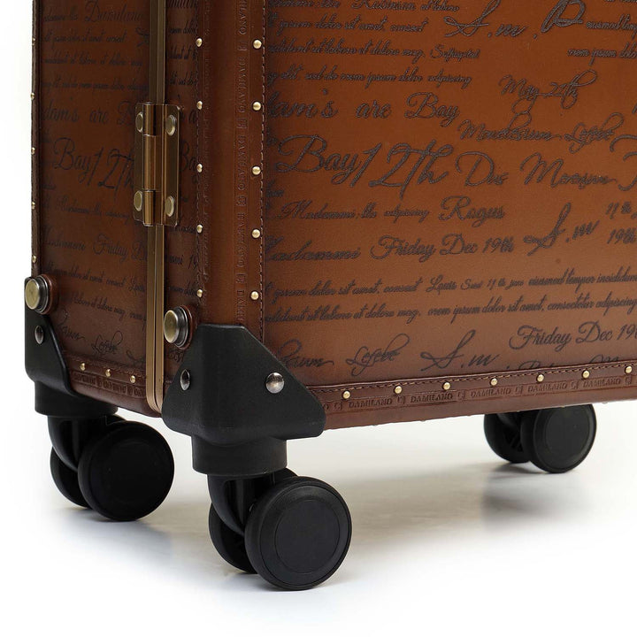 Signato Leather Trunk Trolley - Cognac