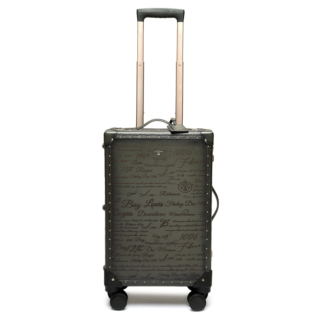 Signato Leather Trunk Trolley - Grey
