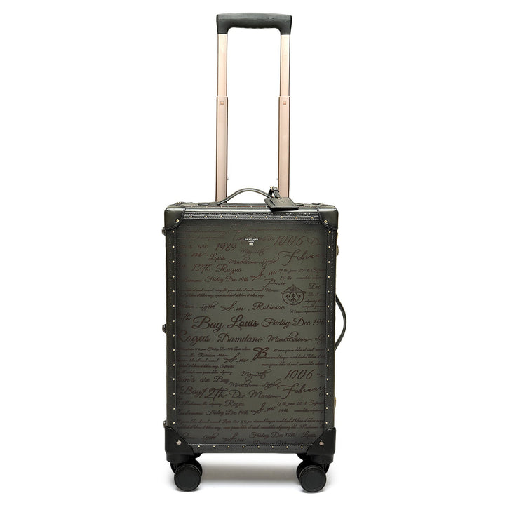Signato Leather Trunk Trolley - Grey