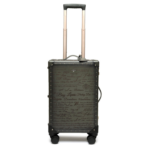 Signato Leather Trunk Trolley - Grey