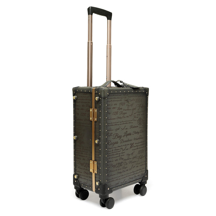 Signato Leather Trunk Trolley - Grey