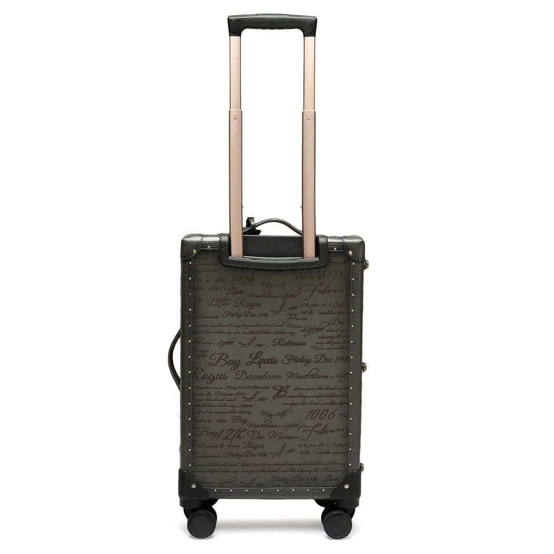 Signato Leather Trunk Trolley - Grey