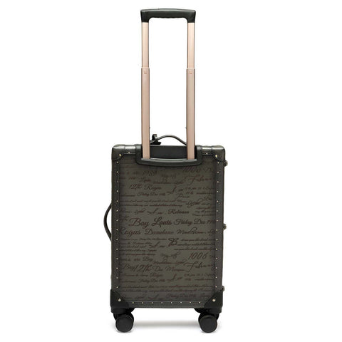 Signato Leather Trunk Trolley - Grey