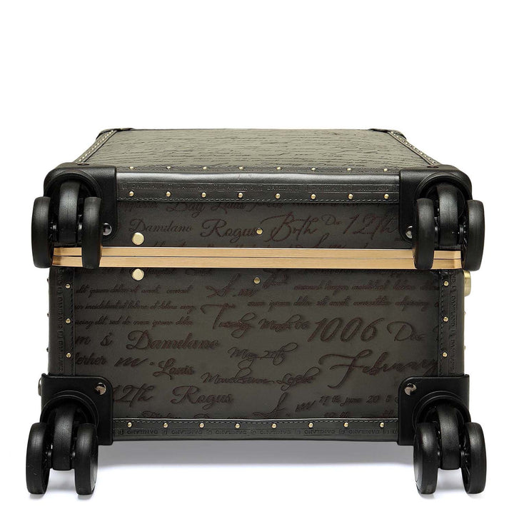 Signato Leather Trunk Trolley - Grey