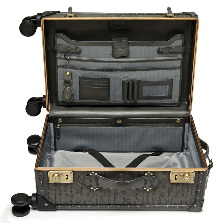 Signato Leather Trunk Trolley - Grey