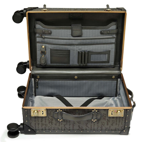 Signato Leather Trunk Trolley - Grey