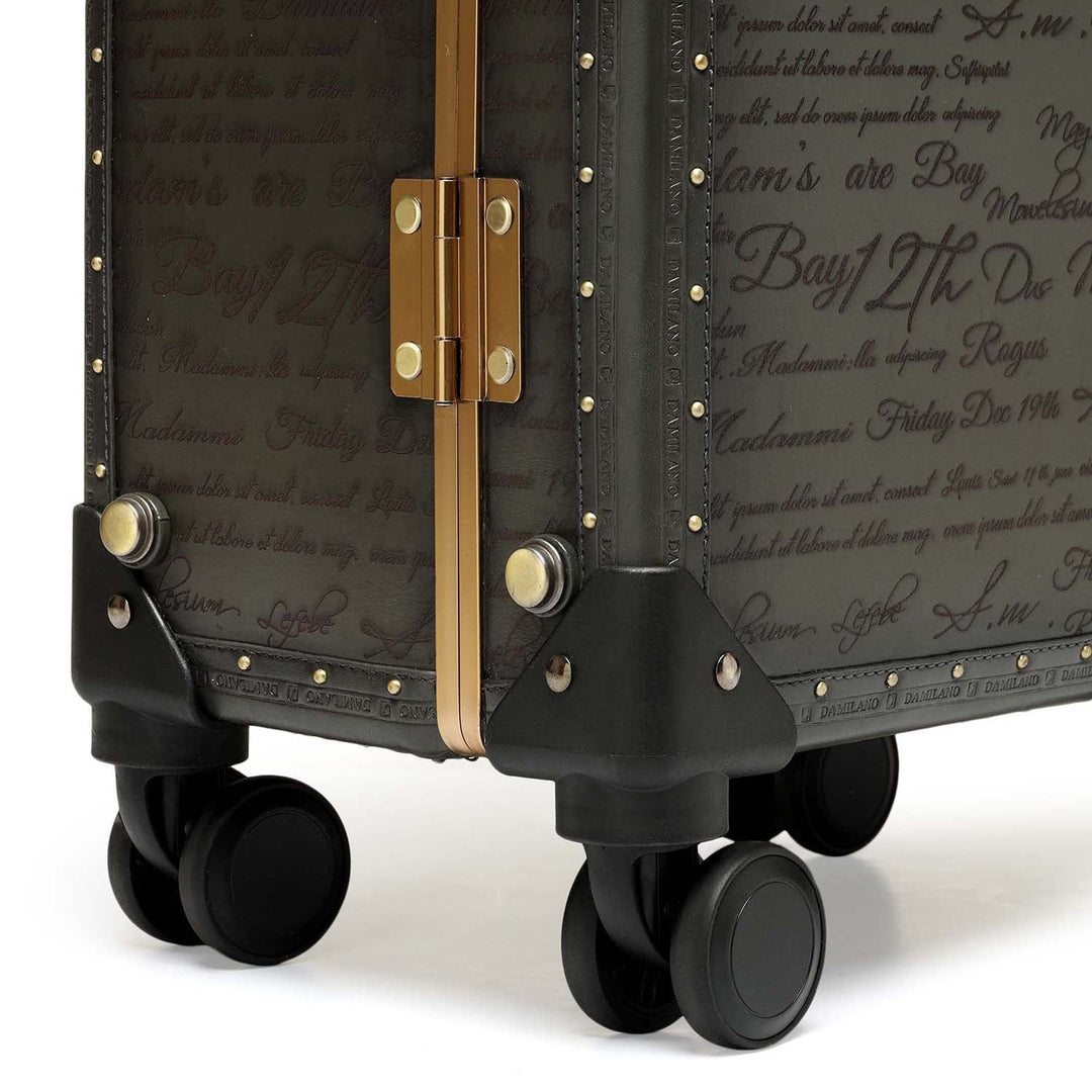 Signato Leather Trunk Trolley - Grey