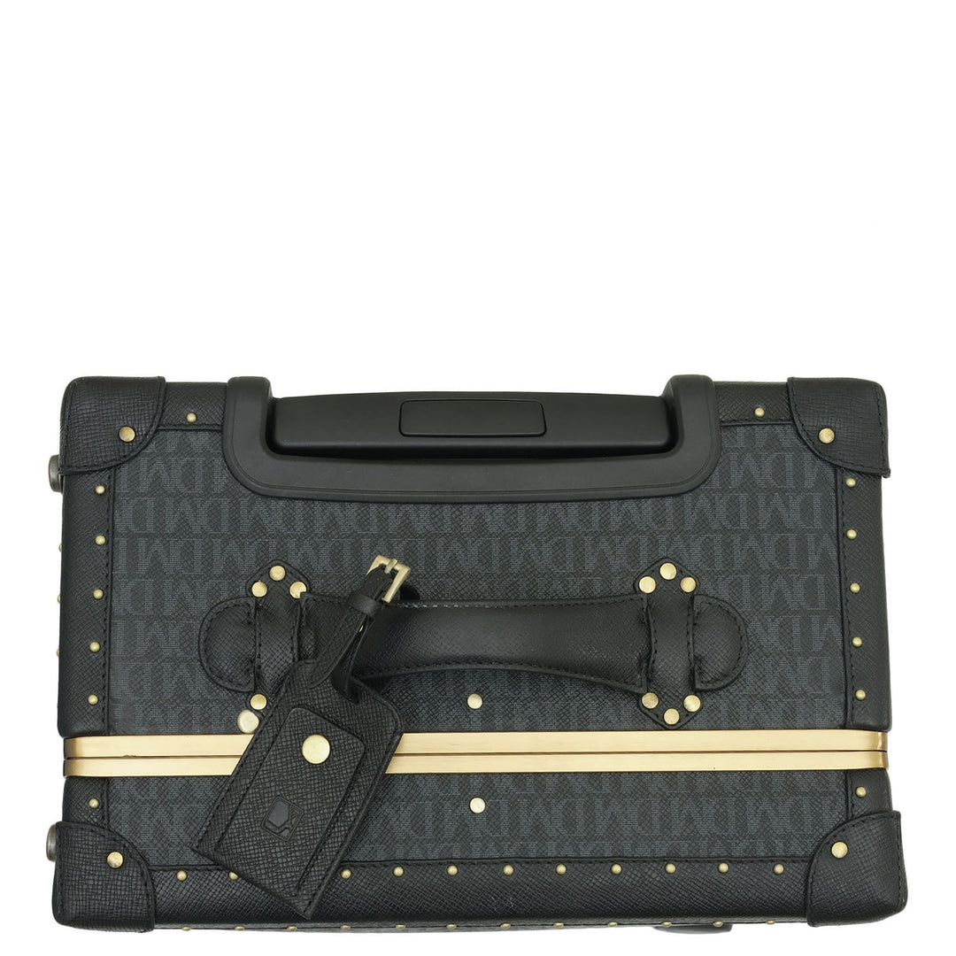 Monogram Franzy Leather Trunk Trolley  - Black