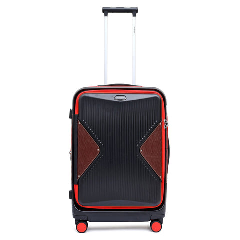 Check-In PC Trolley (L)- Black & Burgundy