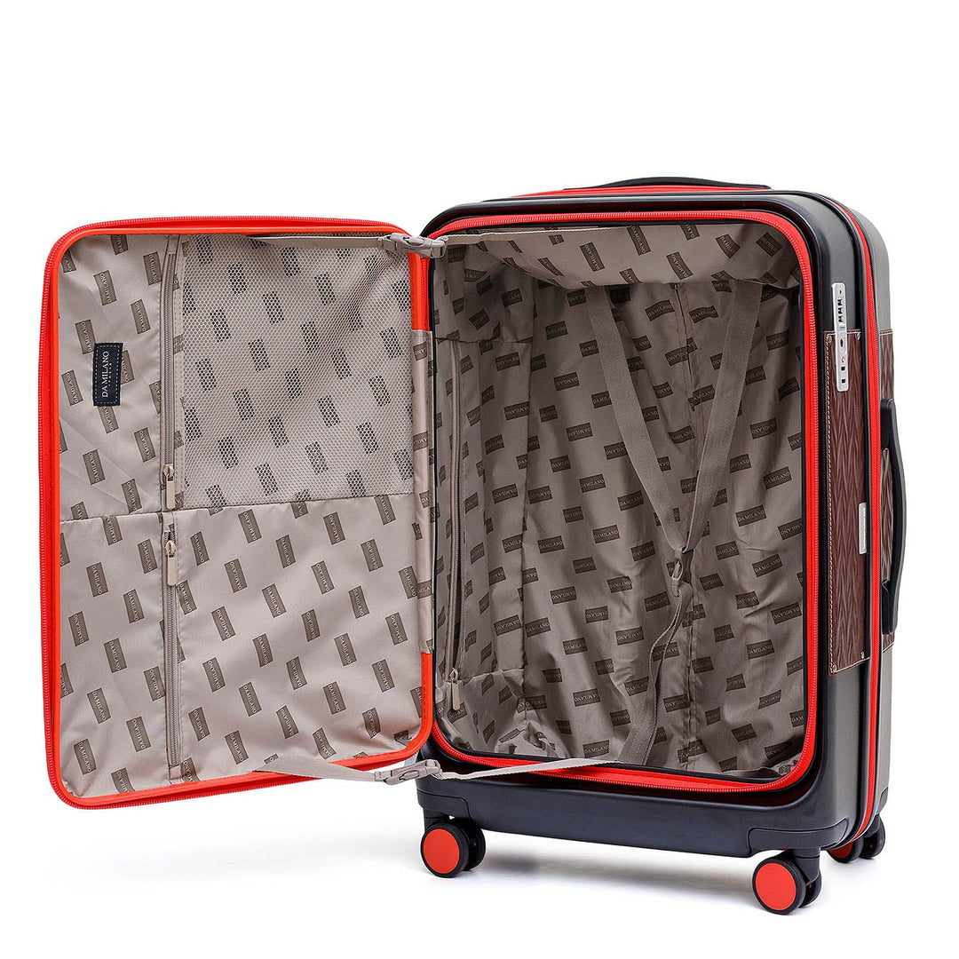 Check-In PC Trolley (L)- Black & Burgundy