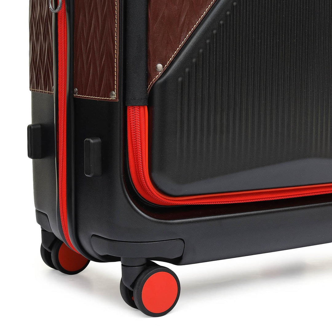 Check-In PC Trolley (L)- Black & Burgundy