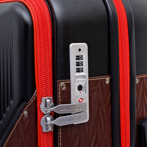 Check-In PC Trolley (L)- Black & Burgundy