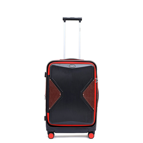 Check-In PC Trolley (M) - Black & Burgundy