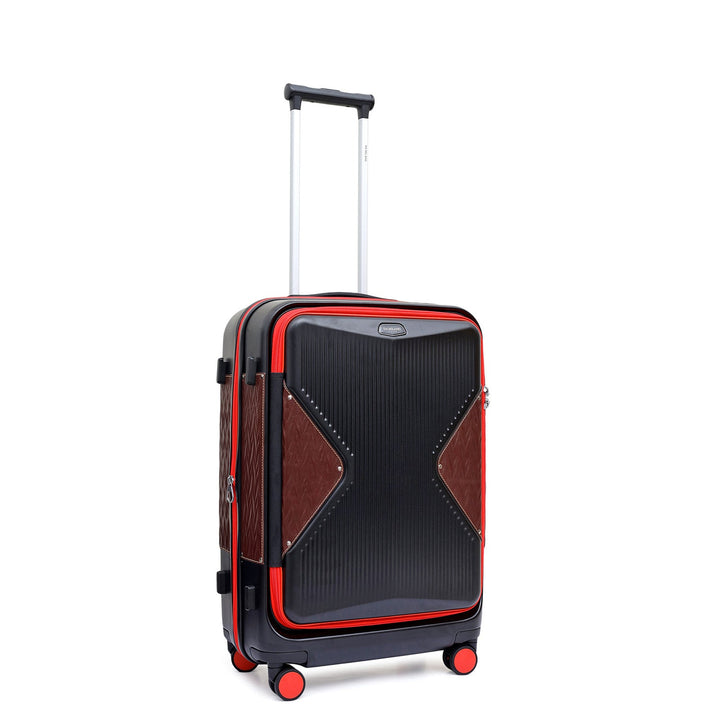 Check-In PC Trolley (M) - Black & Burgundy