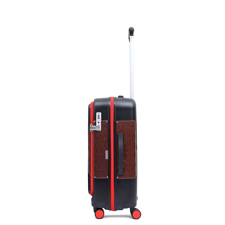 Check-In PC Trolley (M) - Black & Burgundy
