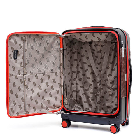 Check-In PC Trolley (M) - Black & Burgundy