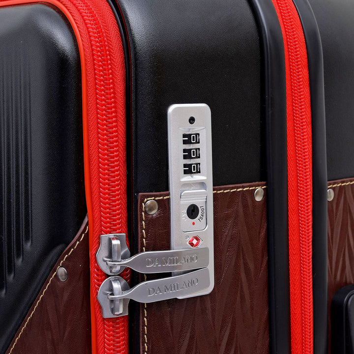 Check-In PC Trolley (M) - Black & Burgundy
