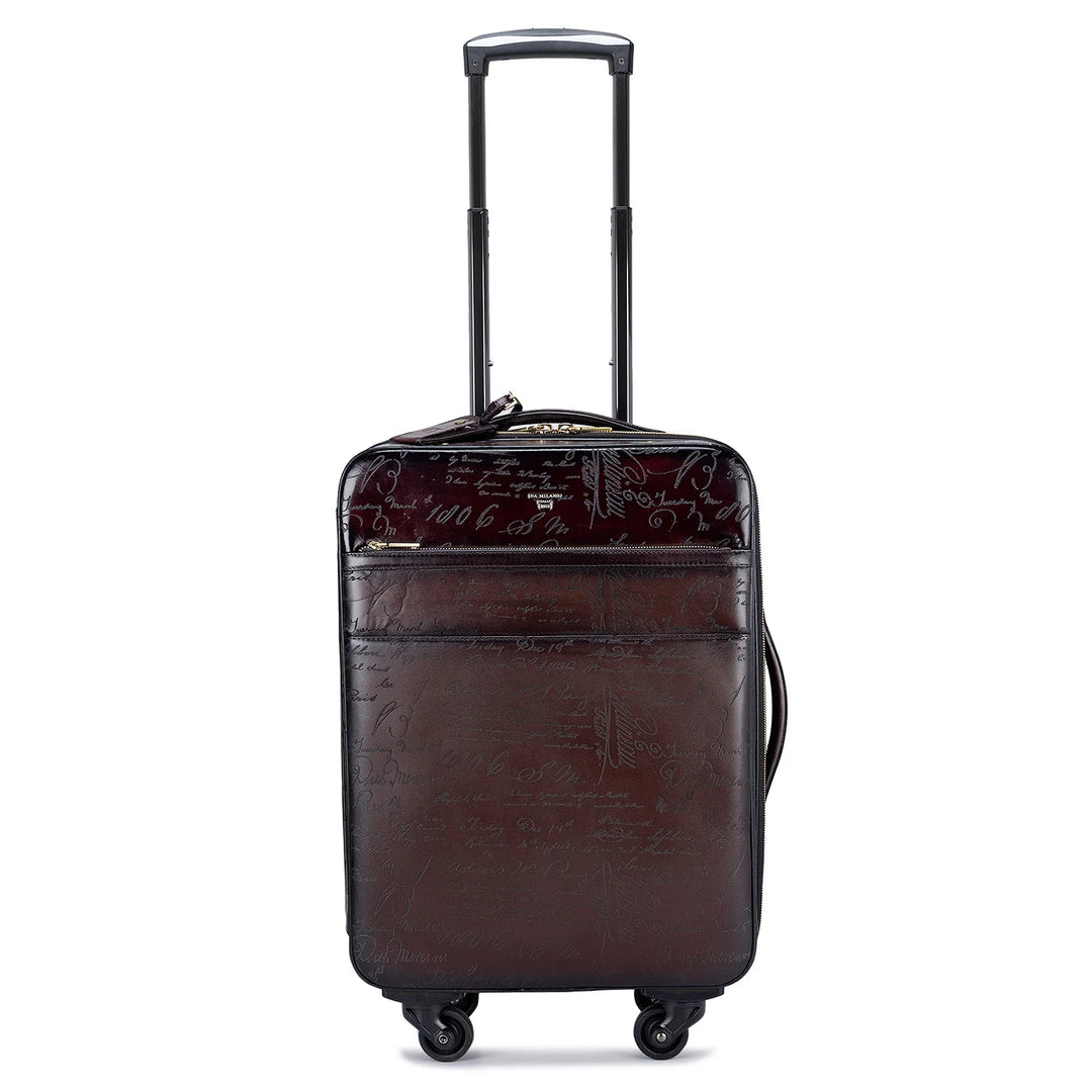 Signato Leather Trolley - Berry