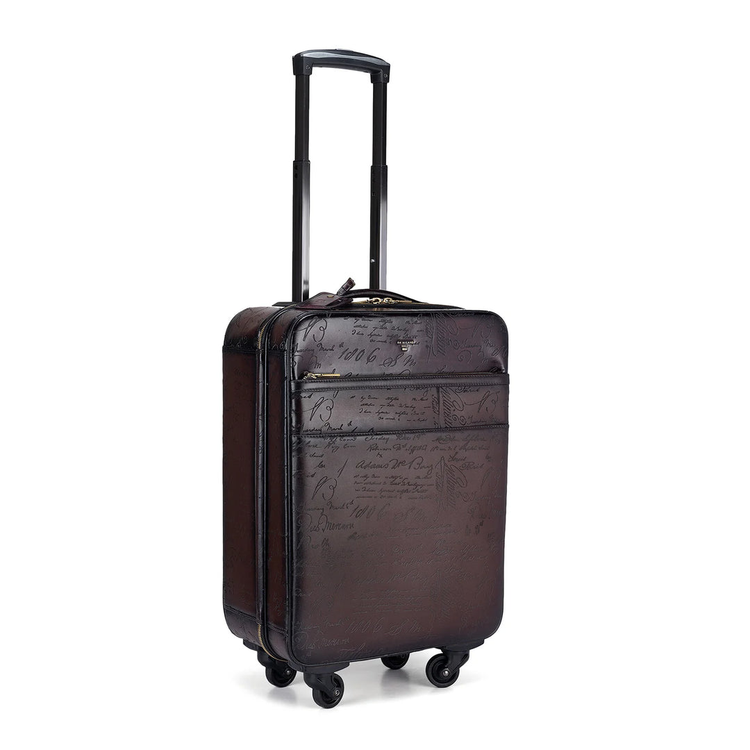 Signato Leather Trolley - Berry