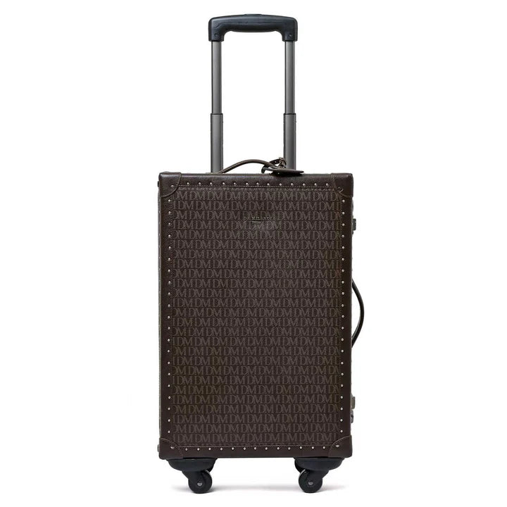 Small Monogram Leather Trolley - Chocolate