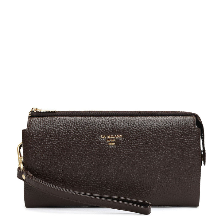 Wax Leather Ladies Wallet - Chocolate