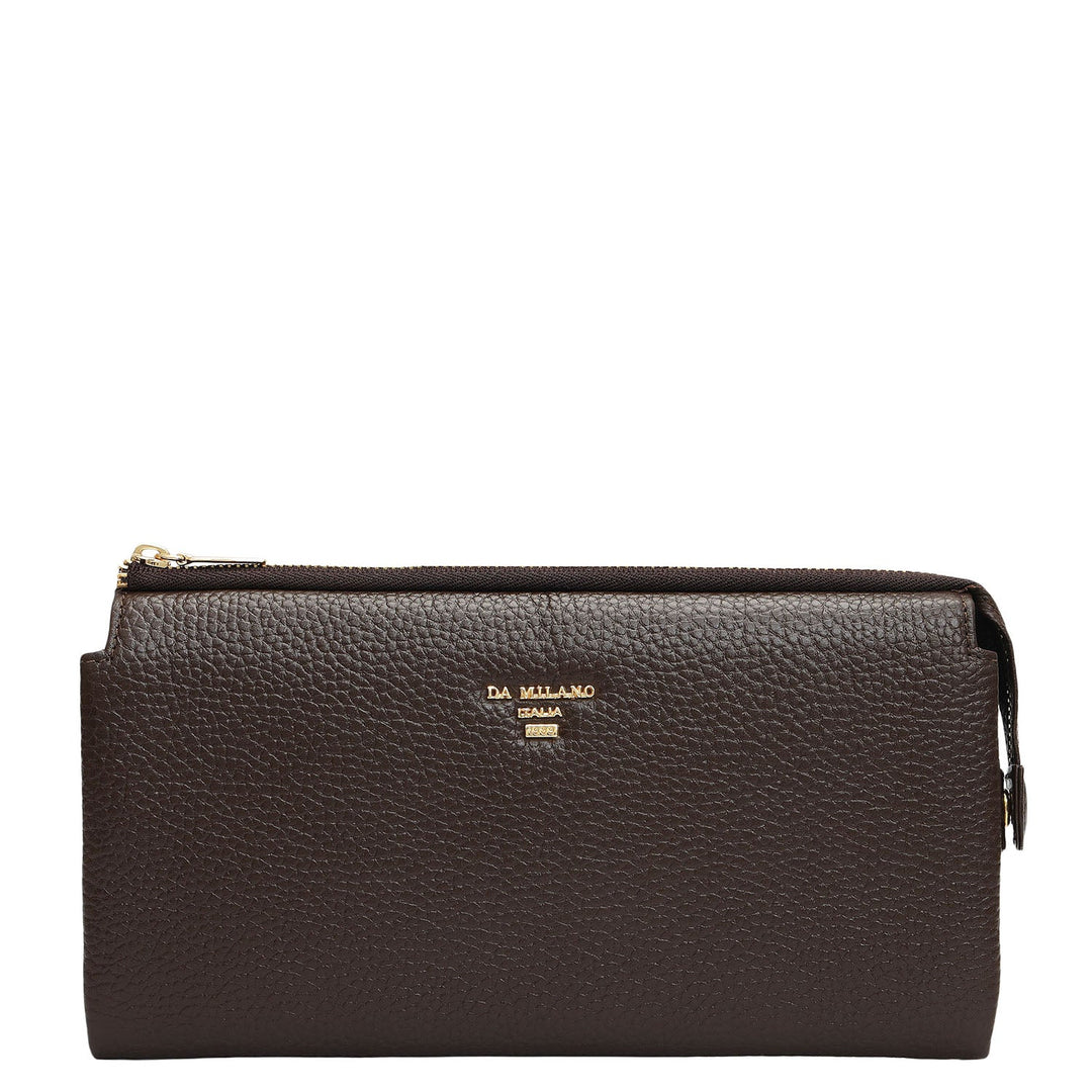 Wax Leather Ladies Wallet - Chocolate